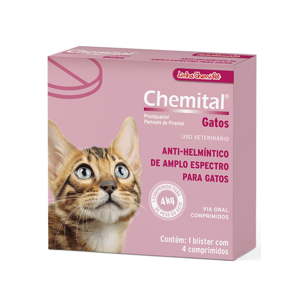 CHEMITAL GATOS CX 4 COMPRIMIDOS
